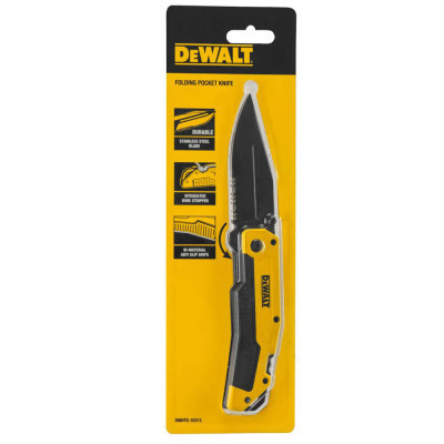 Ніж DeWALT складаний, 82 мм, напівсерейтор (DWHT0-10313)