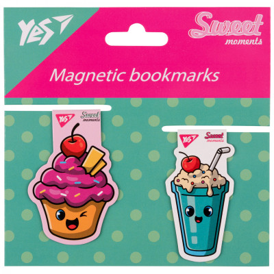 Закладки для книг Yes магнітні Sweet Cream Cake, 2шт (708114)