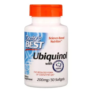 Антиоксидант Doctor&#039;s Best Убіхінол, Ubiquinol with Kaneka, 200 мг, 30 желатинових капс (DRB-00274)