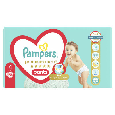 Підгузки Pampers Premium Care Pants Maxi Розмір 4 58 шт (8001090759993)