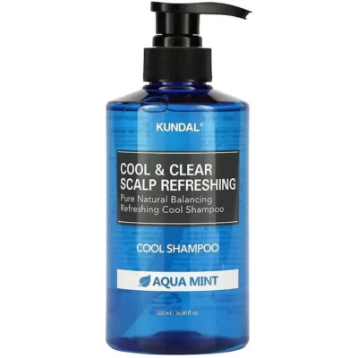 Шампунь Kundal Cool &amp; Clear Scalp Refreshing Shampoo Aqua Mint 500 мл (8809693253265)
