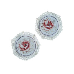 Серветка на стіл Прованс набір під чашку Троянда D-14 см 2 шт (4823093438880)