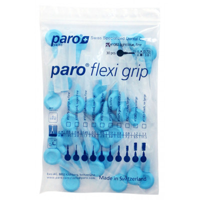 Щітки для міжзубних проміжків Paro Swiss Flexi Grip тонкі Ø 3.8 мм 30 шт. (7610458810828)