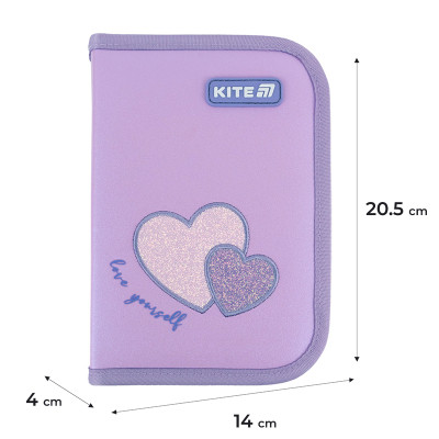 Пенал Kite 621 Sweetheart, 1 відділення, 1 відворот (K25-621-1)