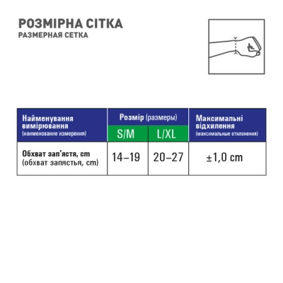 Бандаж MedTextile Бандаж на промінезапястний суглоб з ребрами жорстко (4820137292163)
