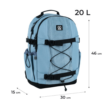 Рюкзак шкільний GoPack Education Teens 186 блакитний (GO25-186L-2)