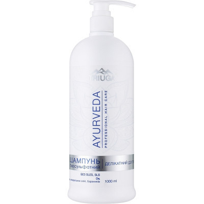 Шампунь Triuga Ayurveda Professional Home Care Безсульфатний Делікатний догляд 1000 мл (4820164641804)