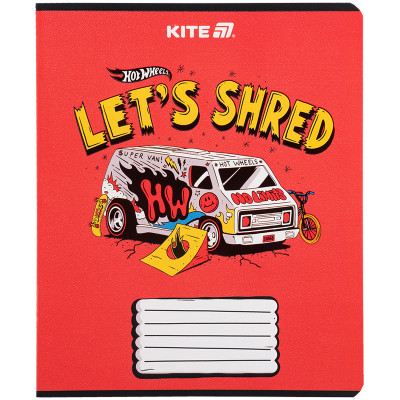 Зошит Kite Hot Wheels, 18 аркушів, клітинка (HW25-236)