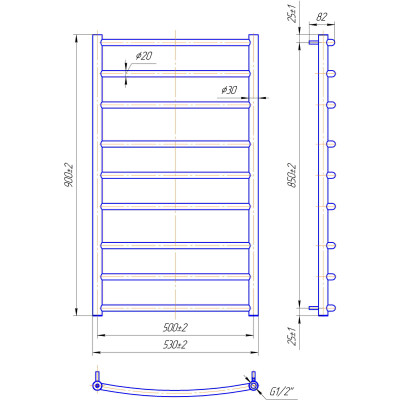 Сушарка для рушників MARIO Стандарт (1.1.0209.01.P)