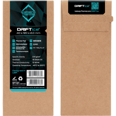Термопрокладка Iceberg Thermal DRIFTIce Thermal Pad 40mmx120mm 2.0mm (DRIFTICE20-B0A)