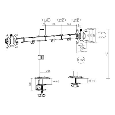 Кронштейн Brateck LDT66-C024