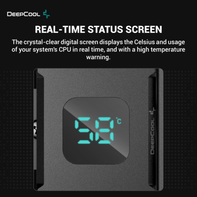 Кулер до процесора Deepcool AG400 DIGITAL BK ARGB