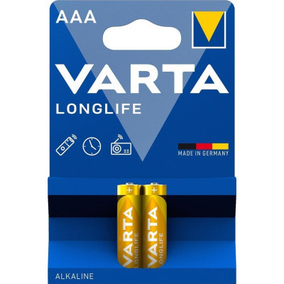 Батарейка Varta AAA Longlife лужна * 2 (04103101412)