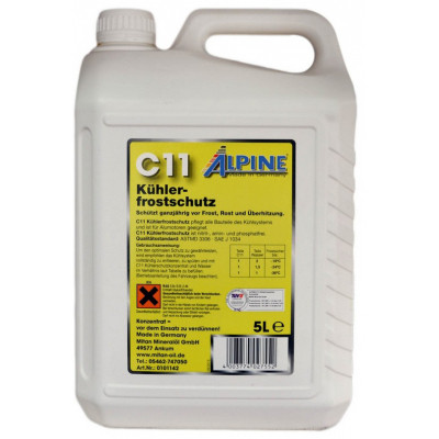 Антифриз Alpine C11 Kuhlerfrostschutz ready-mix -36C зелен. 5л (5,5кг.) (RM 1145G-5)