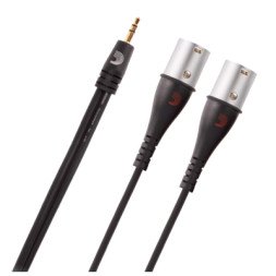 Інсертний кабель D'Addario Custom Series 1/8&quot; to Dual XLR Audio Cable (1.8m) (PW-MPXLR-06)