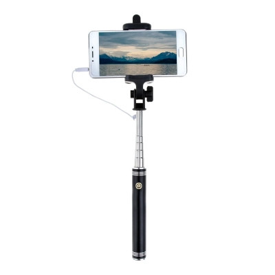 Монопод для селфі Grand-X Metallic Jack 3,5 U-крепление 170-750мм Black (MPGJMBLK)