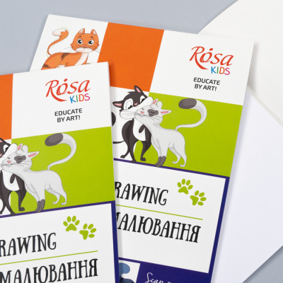 Альбом для малювання Rosa Kids склейка Cats А4 20 аркушів (4823098543046)