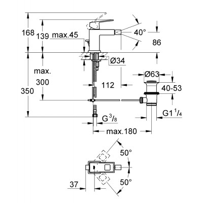 Змішувач Grohe Eurocube bidet (23138000)