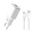 Зарядний пристрій XO L73 2.4A/1USB + cable lightning White (XO-L73i-WH)