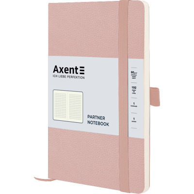 Блокнот Axent Partner Soft Skin 125x195 мм 96 аркушів у клітинка Пудровий (8616-24-A)
