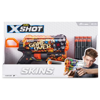 Іграшкова зброя Zuru X-Shot Швидкострільний бластер Skins Flux Game Over (8 патронів) (36516E)