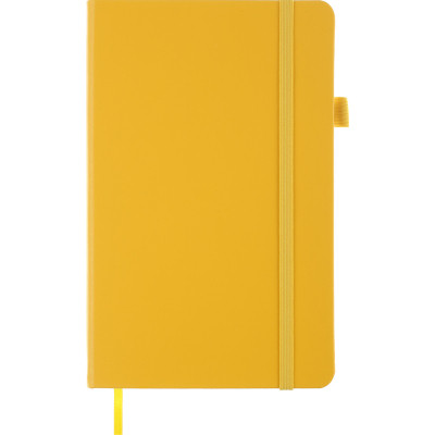 Книга записна Buromax Etalon 125x195 мм 96 аркушів в клітинку обкладинка зі штучної шкіри Жовта (BM.291160-08)