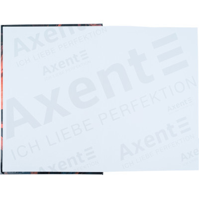 Книга записна Axent Flora А4 у твердій обкладинці 192 аркуші клітинка, поморанчева (8423-28-A)