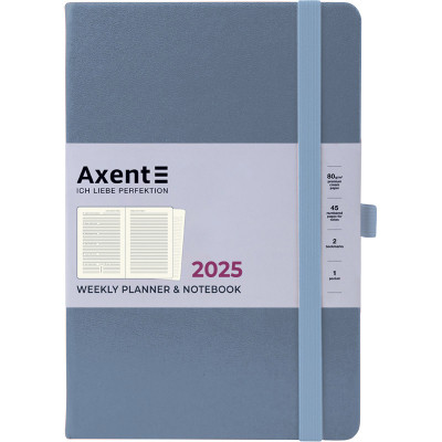 Тижневик Axent датований 2025 Prime Strong 145х210 мм, сірий (8507-25-62-A)