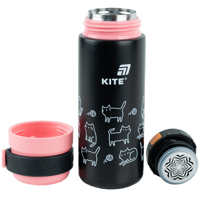 Термос Kite 500 мл, чорний (K25-1222-3)