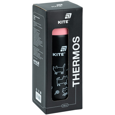 Термос Kite 500 мл, чорний (K25-1222-3)