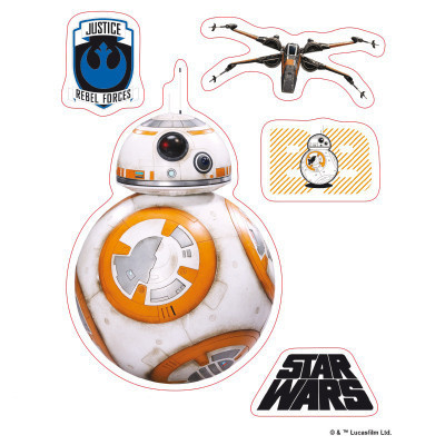 Стікер-наклейка ABYstyle Star Wars — BB8/Rey 16х11 см / 2 аркуші (ABYDCO359)