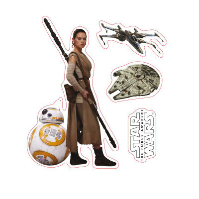 Стікер-наклейка ABYstyle Star Wars — BB8/Rey 16х11 см / 2 аркуші (ABYDCO359)
