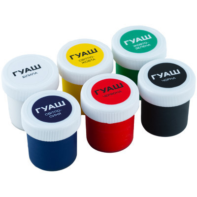 Гуашеві фарби Kite Classic 6 кольорів х 20 мл (K-062)