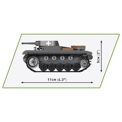 Конструктор Cobi Друга Світова Війна Танк Panzer II, 250 деталей (COBI-2718)