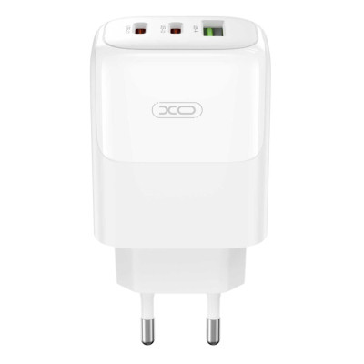 Зарядний пристрій XO L139 83W 2xUSB-C PD65W + USB-A QC18W White (L139_White)