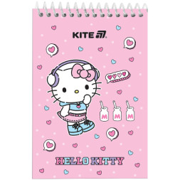 Блокнот Kite на спіралі Hello Kitty А6, 48 аркушів, нелінований (HK25-196-1)