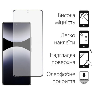 Чохол до мобільного телефона Dengos Kit Xiaomi Redmi Note 14 Pro case Matte + glass (Black) (DG-KM-128)