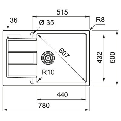 Мийка кухонна Franke Sirius 2.0 S2D 611-78 XL (143.0621.338)