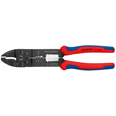 Знімач ізоляції KNIPEX універсальний для опрессовки та зачистки (97 22 240)
