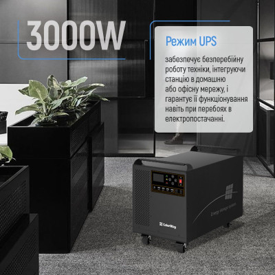 Зарядна станція ColorWay 3000W, 3200Wh (CW-PR-3K3W-01)