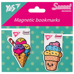 Закладки для книг Yes магнітні Sweet Cream Ice cream, 2шт (708115)