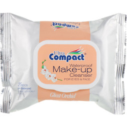 Вологі серветки Ultra Compact Waterproof Make-up Cleanser для зняття макіяжу 25 шт. (8697420534592)