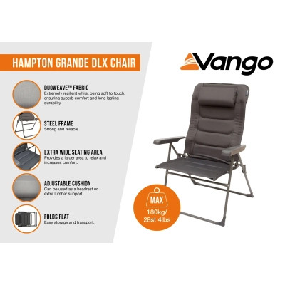 Крісло складане Vango СтілHampton Grande DLX Chair Excalibur (CHRHAMPTOE27A3T) (930851)