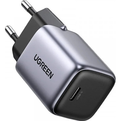 Зарядний пристрій Ugreen 1xUSB 30W (USB-C) Gan PD Nexode Mini + PD cable Grey CD319 (25257)