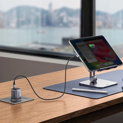 Зарядний пристрій Ugreen 1xUSB 30W (USB-C) Gan PD Nexode Mini + PD cable Grey CD319 (25257)