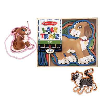 Розвиваюча іграшка Melissa&amp;Doug Дерев&#039;яна шнурівка Домашні тварини (MD13782)