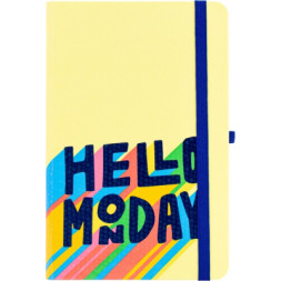 Книга записна Optima Monday А5 128 аркушів лінія жовтий (O20812-39)