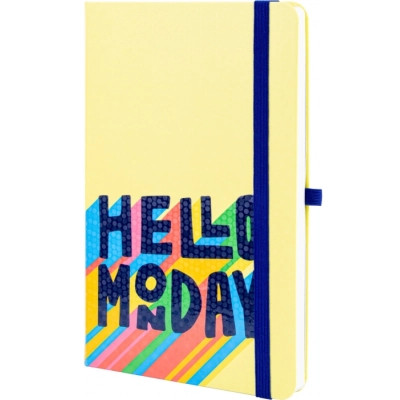 Книга записна Optima Monday А5 128 аркушів лінія жовтий (O20812-39)