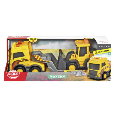 Спецтехніка Dickie Toys Вантажівка Вольво зі звук. та світл. ефект., з навантажувачем, 32 см (3725009)