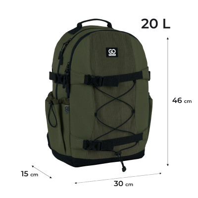 Рюкзак шкільний GoPack Education Teens 186 хакі (GO25-186L-3)